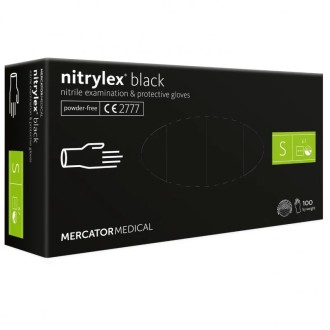 NITRYLEX rękawiczki czarne S 100 szt.